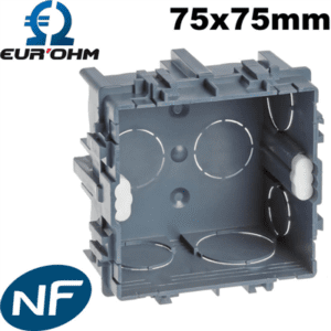 EUR'OHM - Boite de maçonnerie 75x75 Profondeur 40 - 52105