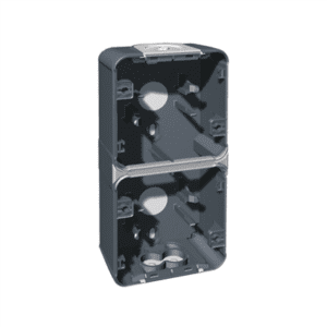 BOITE-2POSTES-VERTICALE-GRIS-ETANCHE-COMPOSABLE-EUROHM-OXXO