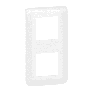 PLAQUE-FINITION-2POSTES-TROU-MODULE-VERTICALE-MOSAIC-LEGRAND-BLANC
