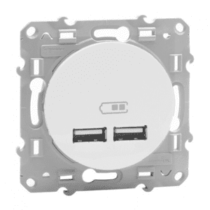 USB-DOUBLE-ODACE-SCHEINDER-APPARAILLAGES-BLANC