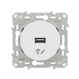 fiable-moderne-économique-esthétique-design-durable-pratique-élégant-simple-innovant-compact-robuste-accessible-polyvalent-intemporel-sécurisé-adaptable-stylé-essentiel-schneider-odace-usb-simple-blanc