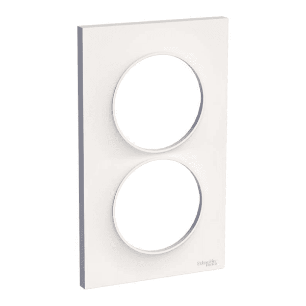 appareillage-odace-schneider-plaque-finition-2-postes-modules-double-speciale-renovation-blanc
