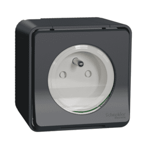 SCHNEIDER MUREVA STYL - Prise de courant 2p+t gris saillie ip55 - MUR35031