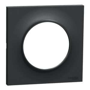 fiable-moderne-économique-esthétique-design-durable-pratique-élégant-simple-innovant-compact-robuste-accessible-polyvalent-intemporel-sécurisé-adaptable-stylé-essentiel-schneider-odace-plaque-de-finition-1-poste-noir-anthracite