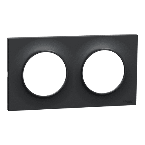 ODACE – PLAQUE 2 POSTES ANTHRACITE – 540704