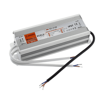 TRANSFO LED POUR RUBAN 200W 24V IP65 – EC3183