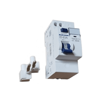 EUR’OHM – Interrupteur différentiel 1P+N 63A type A 30Ma – 23563