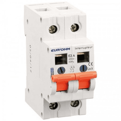 EUR’OHM – Interrupteur de coupure 2x63A – 30009