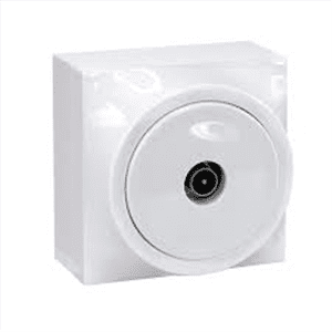 EUR’OHM Dune – Prise tv simple saillie blanc – 60964