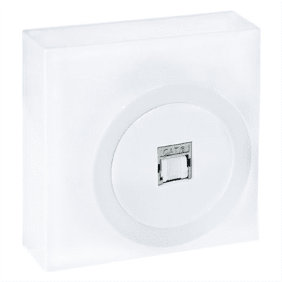 EUR’OHM Dune – Prise RJ45 UTP cat6 grade1 saillie blanc – 60971
