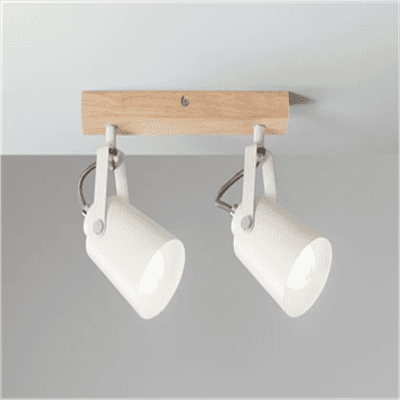 Applique EDA 2xE14 bois blanc – EDAAP2