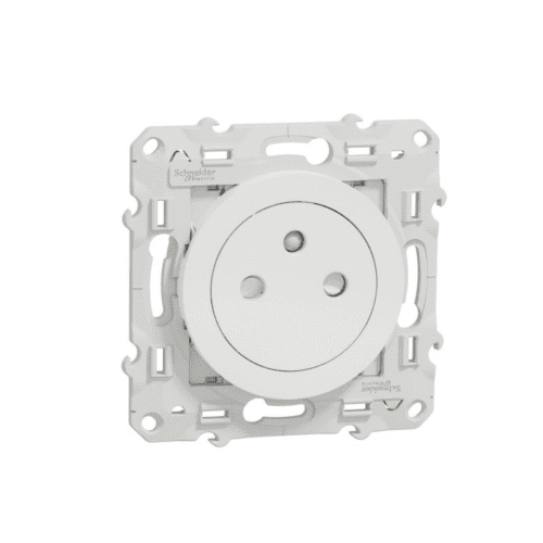 SCHNEIDER Odace – Prise affleurante 2p+t blanc – S520052