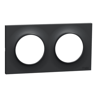 SCHNEIDER Odace – Plaque de finition 2 postes anthracite – S540704