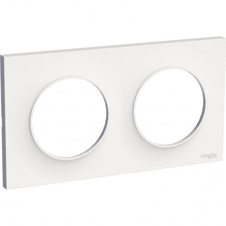SCHNEIDER Odace – Plaque de finition 2 postes blanc – S520704