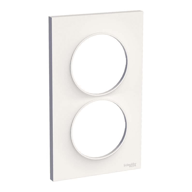 SCHNEIDER Odace – Plaque de finition 2 postes rénovation blanc – S520714