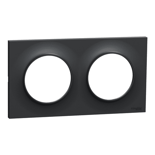 SCHNEIDER Odace – Plaque de finition 2 postes anthracite – S540704