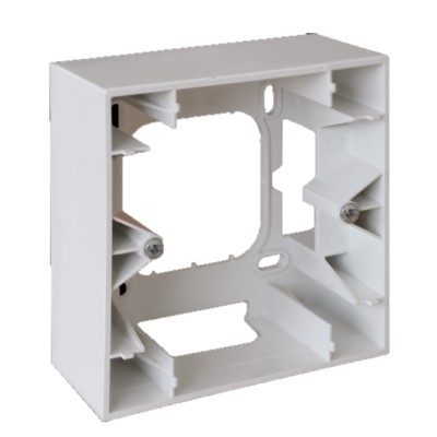 EUR’OHM Square – Cadre saillie 1 poste blanc – 60291
