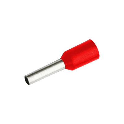 EMBOUT DE CABLAGE SIMPLE 1MM² ROUGE L2=8 L1=14MM BLISTER 100PCS