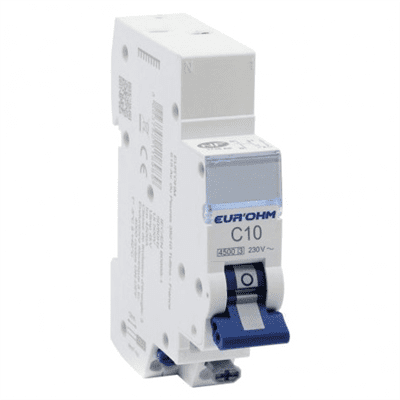 EUR’OHM – Disjoncteur PH+N 10A 4.5KA – 20310