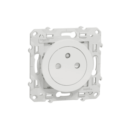 SCHNEIDER Odace – Prise affleurante 2p+t blanc – S520052