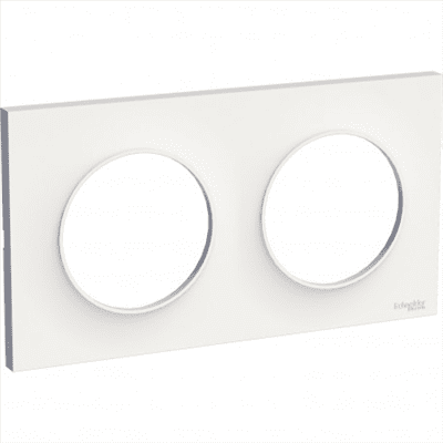 SCHNEIDER Odace – Plaque de finition 2 postes blanc – S520704