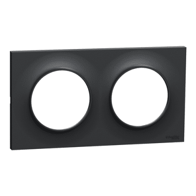 SCHNEIDER Odace – Plaque de finition 2 postes anthracite – S540704