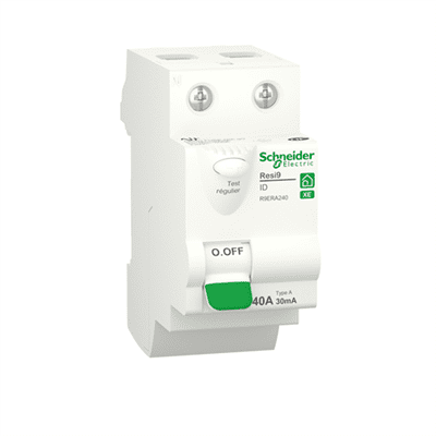 SCHNEIDER RESI9 – interrupteur differentiel auto 2x40A type A 30MA – R9ERA240