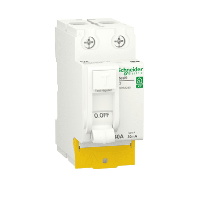 SCHNEIDER RESI9 – Interrupteur différentiel à vissé 2x40A type A 30MA – R9PRA240