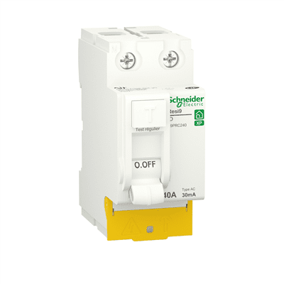 SCHNEIDER RESI9 – Interrupteur différentiel vissé 2x40A type AC 30MA – R9PRC240
